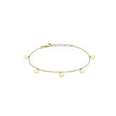 Five Tiny Hearts Gold Bracelet - Dracakis Jewellers